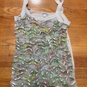 Express Women's Floral Ruffle Camisole - Multicolor